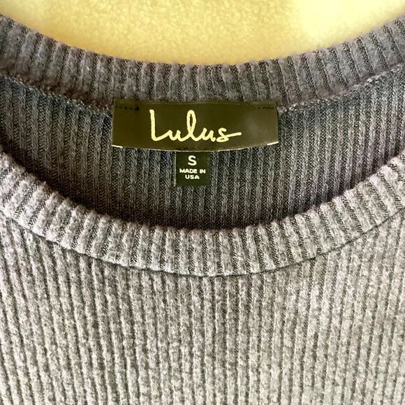 Lulu's Soft Dark Blue Long-Sleeved Dress‎ Women Size S - Picture 2 of 11